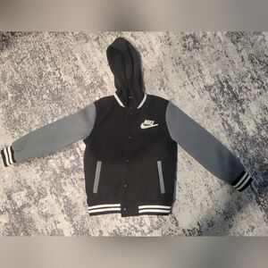 Nike Black and Gray Kids Jacket